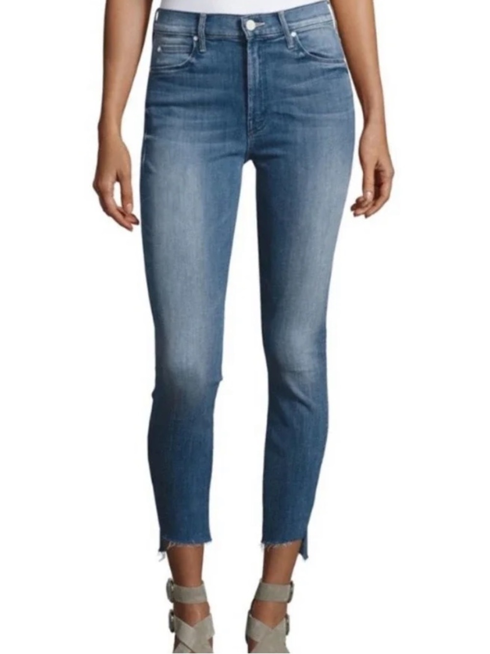 MOTHER The Stunner Zip Two Step Fray Girl Crush wash size 27